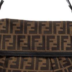 Pre Owned Fendi Tobacco Zucca Canvas and Leather Chef Hobo