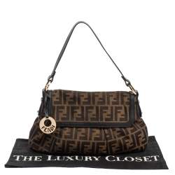 Pre Owned Fendi Tobacco Zucca Canvas and Leather Chef Hobo
