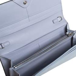 Pre Owned محفظة فندي جلد رصاصي مرصعة بسلسلة