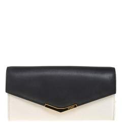 Fendi Baguette Continental Leather Wallet Black
