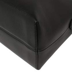 Pre Owned Fendi Black Leather Faux Pearl Embellished Medium By The Way Satchel