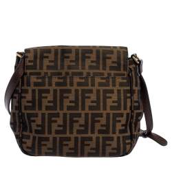 Fendi Tobacco Zucca Canvas Crossbody Bag