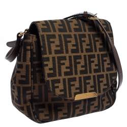 Fendi Tobacco Zucca Canvas Crossbody Bag