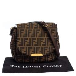 Fendi Tobacco Zucca Canvas Crossbody Bag