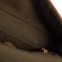 Fendi Military Green Zucca Embroidered Canvas and Leather FF Baguette Bag