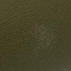 Pre Owned Fendi Olive Green Leather Medium 2Jours Tote