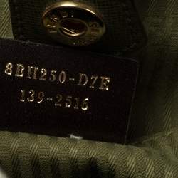 Pre Owned Fendi Olive Green Leather Medium 2Jours Tote