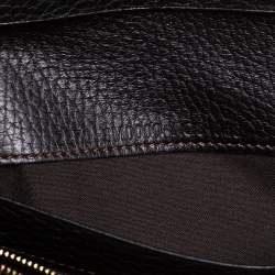 Pre Owned Fendi Black Zucchino Canvas and Leather Flap Continental Wallet