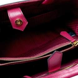 Pre Owned Fendi Magenta Leather Medium Sac 2jours Tote