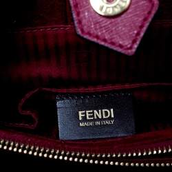 Pre Owned Fendi Magenta Leather Medium Sac 2jours Tote