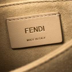 Pre Owned Fendi Black/Brown Zucca Leather Small Kan U Shoulder Bag