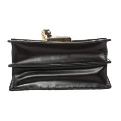 Pre Owned Fendi Black/Brown Zucca Leather Small Kan U Shoulder Bag