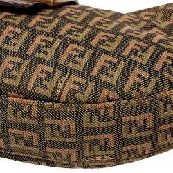 Pre Owned Fendi Beige/Green Zucca Canvas Hobo