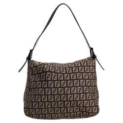 مملوكة مسبقًا Fendi Brown Zucchino Canvas and Leather Baguette 