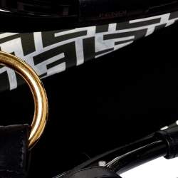 Pre Owned Fendi Transparent/Black Zucca PVC and Leather Small Runaway Shopper Tote