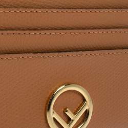 Pre Owned Fendi Brown Leather F is Fendi Card Holder