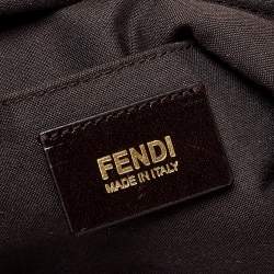 Pre Owned Fendi Metallic Zucca Lurex Fabric Mia Hobo