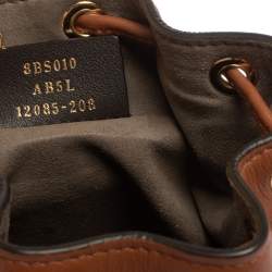 Pre Owned Fendi Multicolor Canvas and Leather Mini Mon Tresor Drawstring Bucket Bag