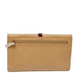 Pre Owned Fendi Tricolor Leather and Patent Leather Trim Fendista Envelope Clutch
