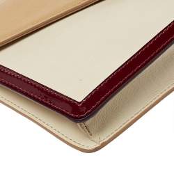 Pre Owned Fendi Tricolor Leather and Patent Leather Trim Fendista Envelope Clutch