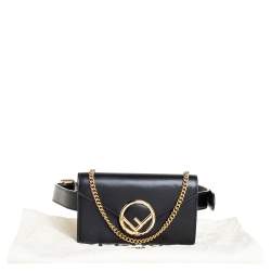 Fendi Black Leather Kan I Belt Bag