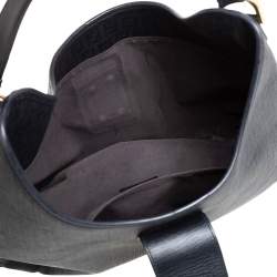 Pre Owned Fendi Black Zucchino Canvas Hobo