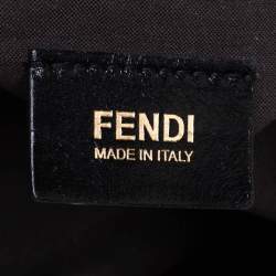 Pre Owned Fendi Black Zucchino Canvas Hobo