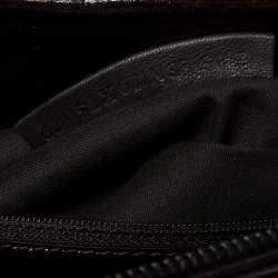 Pre Owned Fendi Tobacco Zucca Canvas and Patent Leather To You Convertible Clutch Bag