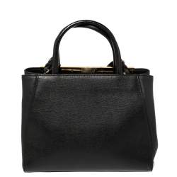 مملوكة مسبقًا Fendi Black Leather Mini 2jours Tote