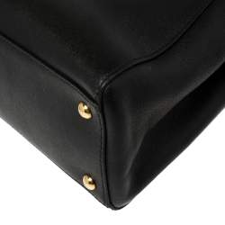 مملوكة مسبقًا Fendi Black Leather Mini 2jours Tote