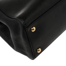 مملوكة مسبقًا Fendi Black Leather Mini 2jours Tote