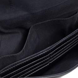 Pre Owned Fendi Black Patent Leather F Wallet On Chain