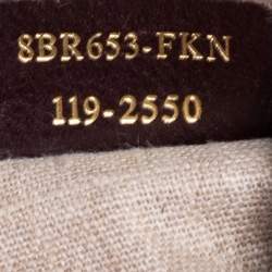 Pre Owned Fendi Tobacco/Tan Canvas and Leather Large Pequin Striped Hobo