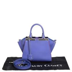 Pre Owned Fendi Lavender Leather Mini 3Jours Tote