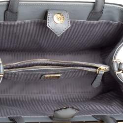 Pre Owned Fendi Grey Leather Small 2Jours Tote
