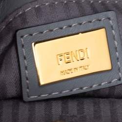 Pre Owned Fendi Grey Leather Small 2Jours Tote