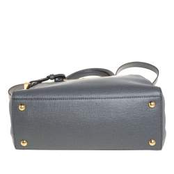 Pre Owned Fendi Grey Leather Small 2Jours Tote