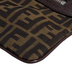 Fendi Tobacco Zucca Canvas Slim Waist Belt Bag