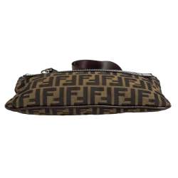Fendi Tobacco Zucca Canvas Slim Waist Belt Bag