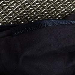 Pre Owned Fendi Black Crinkled Patent Leather Large Peekaboo Tote