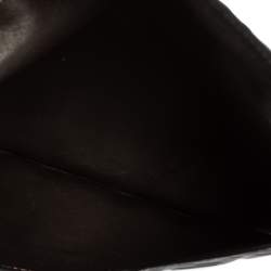 Pre Owned Fendi Brown Zucca Leather F Maya Envelope Pouch 