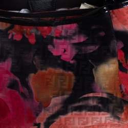 Pre Owned Fendi Multicolor Rose Zucca Fabric Tote
