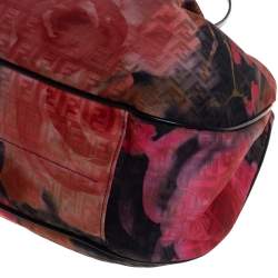 Pre Owned Fendi Multicolor Rose Zucca Fabric Tote