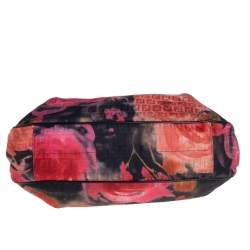 Pre Owned Fendi Multicolor Rose Zucca Fabric Tote