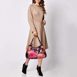 Pre Owned Fendi Multicolor Rose Zucca Fabric Tote