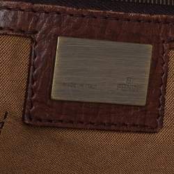 Pre Owned Fendi Tobacco Zucca Canvas and Leather Small Chef De Jour Bag