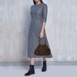 Pre Owned Fendi Tobacco Zucca Canvas and Leather Small Chef De Jour Bag
