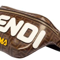Fendi Brown Zucca Coated Canvas Spalmati Mania Belt Bag