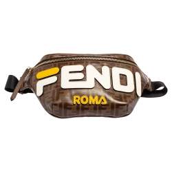 Fendi Brown Zucca Coated Canvas Spalmati Mania Belt Bag