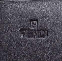 Pre Owned Fendi Tobacco Zucca Canvas and Leather Flap Continental Wallet